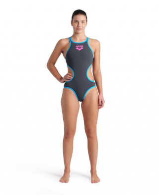 W ARENA ONE BIG LOGO ONE PIECE ASPHALT TURQUOISE 