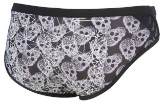 M CRAZY POP SKULLS BRIEF BLACK-MULTI MUŠKE KUPAĆE GAĆE 