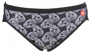 M CRAZY POP SKULLS BRIEF BLACK-MULTI MUŠKE KUPAĆE GAĆE 