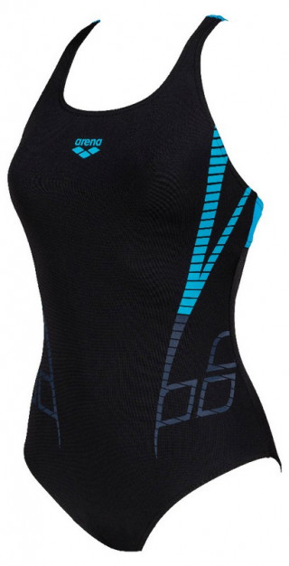 W SHINER SWIM PRO BACK ONE PIECE B BLACK-TURQUOISE ŽENSKI KUPAĆI KOSTIM 