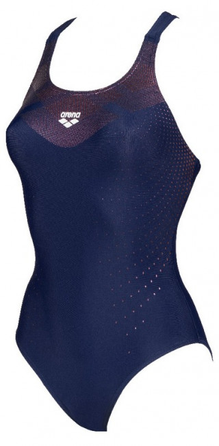 W MIRRORED V BACK ONE PIECE NAVY 