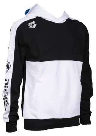 TE HOODED SWEAT WHITE-BLACK 