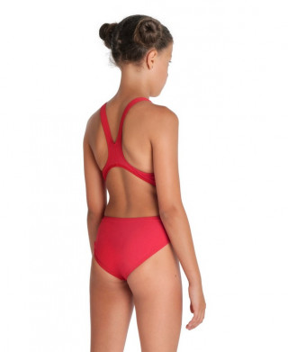 GIRLS TEAM SWIMSUIT SWIM TECH SOLID RED-WHITE 