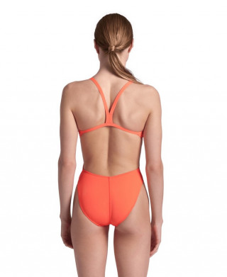 WOMENS TEAM SWIMSUIT CHALLENGE SOLID 300-BRIGHT CORAL 