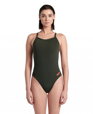 WOMENS TEAM SWIMSUIT CHALLENGE SOLID DARK SAGE 