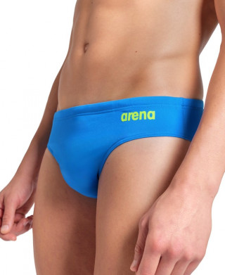 M TEAM SWIM BRIEFS SOLID BLUE RIVER-ARTIC LIME 