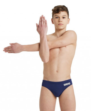 B TEAM SWIM BRIEFS SOLID NAVY-WHITE 