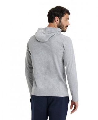 TEAM HOODED LONG SLEEVE T-SHIRT GREY 