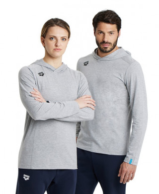 TEAM HOODED LONG SLEEVE T-SHIRT GREY 