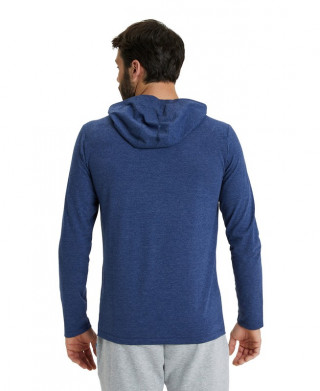 TEAM HOODED LONG SLEEVE T-SHIRT NAVY 