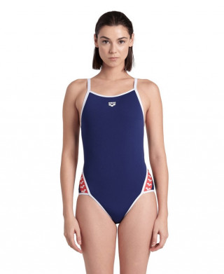 WOMENS ARENA ICONS SUPER FLY BACK SOLID NAVY-WHITE-RED MULTI 