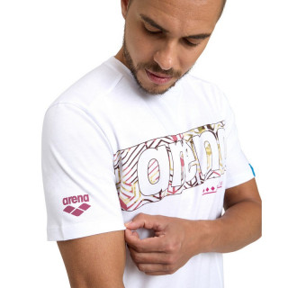 T-SHIRT LOGO COTTON WHITE-KIKKO PRO BROWN 