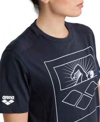 ARENA T-SHIRT LOGO COTTON NAVY 