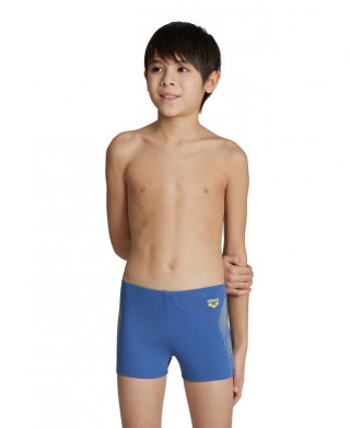 BOYS SWIM SHORT GRAPHIC 535-GREY BLUE-SOFT GREEN 