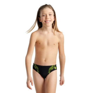 B SWIM BRIEF GRAPHIC BLACK-SOFT GREEN 