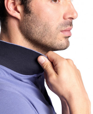M POLOSHIRT SOLID COTTON PIQUET PURPLE 