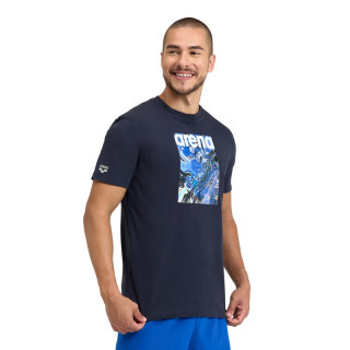 MENS T-SHIRT SOLID COTTON NAVY-VORTEX 