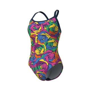 Arena Girl's Badeanzug Light Drop Solid Blue - Chlorbeständig