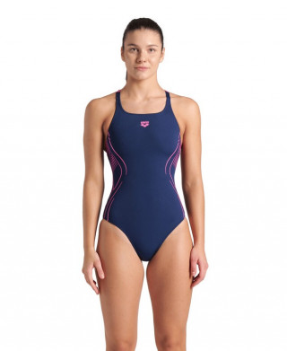 W ARENA REFLECTING SWIMSUIT SWIM PRO BACK NAVY 