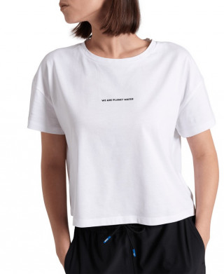 W ARENA CROP TEE PRINTED WHITE 