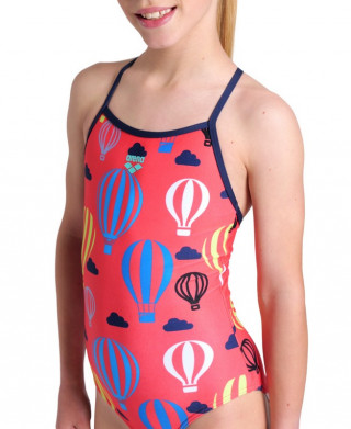 G ARENA BALLOONS SWIMSUIT LIGHTDROP BACK CORAL 