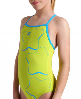 G ARENA STAR GRAPHIC SWIMSUIT LIGHTDROP BACK GREEN 