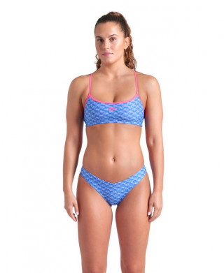 WOMENS ARENA MONOGRAM BIKINI BANDEAU 