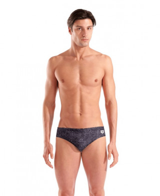 M ARENA RIBBED SWIM BRIEFS BLACK MULTI 