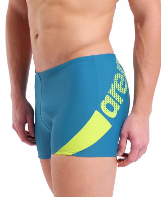 M ARENA STRIPEFLOW SWIM SHORT BLUE COSMO-ARTIC LIME 