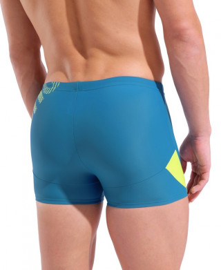 M ARENA STRIPEFLOW SWIM SHORT BLUE COSMO-ARTIC LIME 