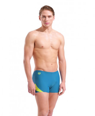 M ARENA STRIPEFLOW SWIM SHORT BLUE COSMO-ARTIC LIME 