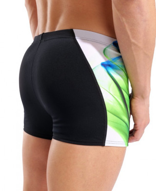 M ARENA DYNAMISM SWIM SHORT BLACK-GREEN MULTI 