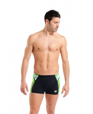 M ARENA DYNAMISM SWIM SHORT BLACK-GREEN MULTI 