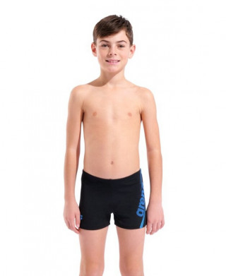 B ARENA BOLD SWIM SHORT BLACK-TURQUOISE 