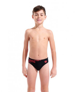 B ARENA BOLD SWIM BRIEFS BLACK-BRIGHT CORAL 