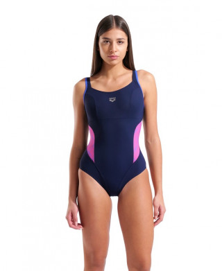 W ARENA SWIMSUIT ADA STRAP BACK NAVY-MULTI-BRIGHT BLUE 