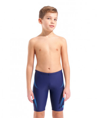 B ARENA DOTTED PATTERN SWIM JAMMER NAVY 