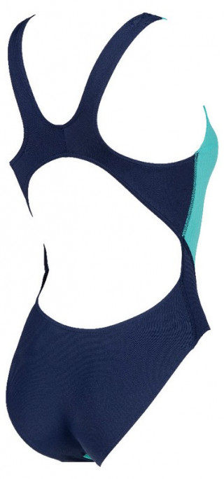 W SOLID SWIM TECH HIGH MINT-NAVY 