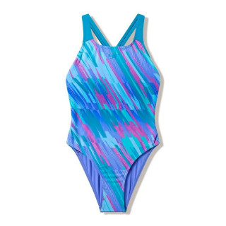 SPEEDO  A/O PRINT POWERBACK JR 1PC BLU/LBLU 