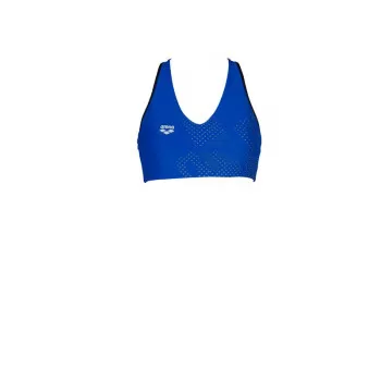 W GYM BRA TOP BASIC NEON BLUE 