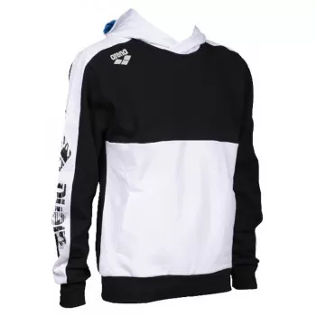 TE HOODED SWEAT WHITE-BLACK 