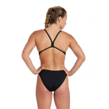 WOMENS TEAM SWIMSUIT CHALLENGE SOLID BLACK/GOLD 