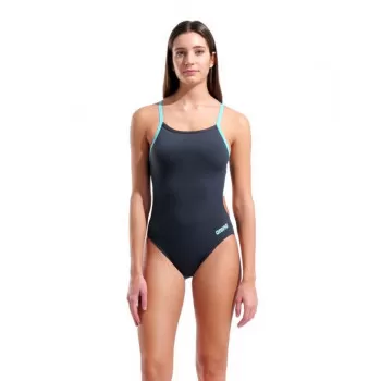 W TEAM SWIMSUIT CHALLENGE SOLID ASPHALT-WATER 