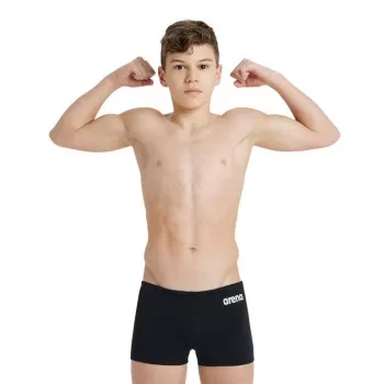 B TEAM SWIM SHORT SOLID BLACK-WHITE 