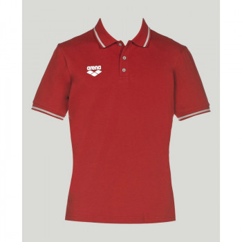 WOMENS TEAM POLOSHIRT SOLID COTTON RED 