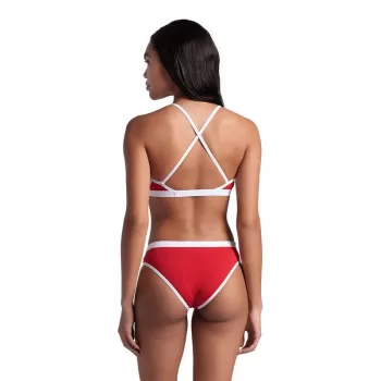 W ARENA ICONS BIKINI CROSS BACK RED-WHITE 
