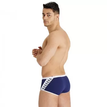 MENS ARENA ICONS SWIM LOW WAIST SHORT SOLID NAVY-WHITE 