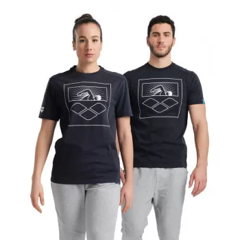 ARENA T-SHIRT LOGO COTTON NAVY 