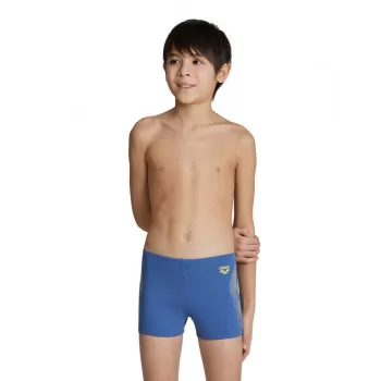 BOYS SWIM SHORT GRAPHIC 535-GREY BLUE-SOFT GREEN 