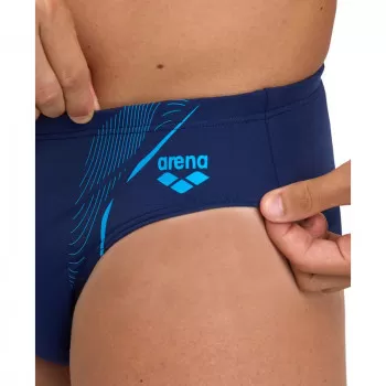 M SWIM BRIEFS GRAPHIC NAVY-TURQUOISE MUŠKE KUPAĆE GAĆE 